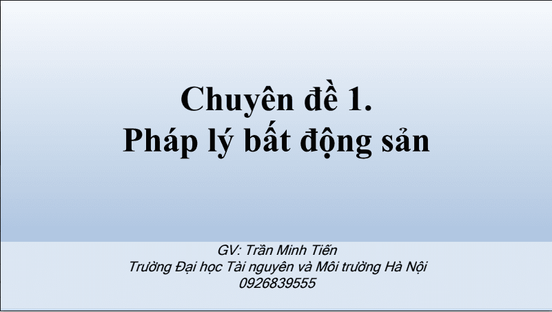 Pháp lý bất động sản
